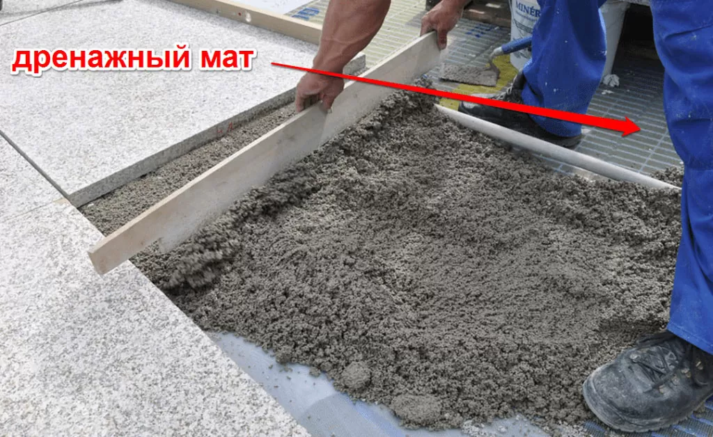 Дренажный мат для отвода влаги